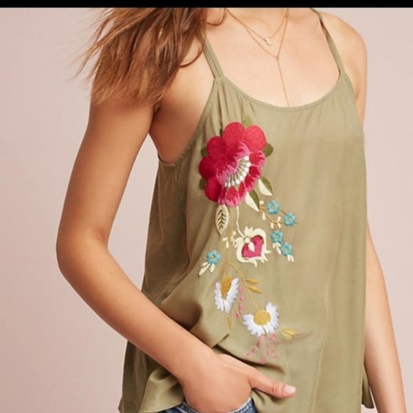 Anthropologie Tops - Anthropologie Akemi Kin Needlepoint tank S
